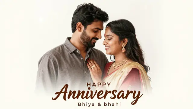 Romantic Happy Anniversary Bhaiya and Bhabhi Wishes