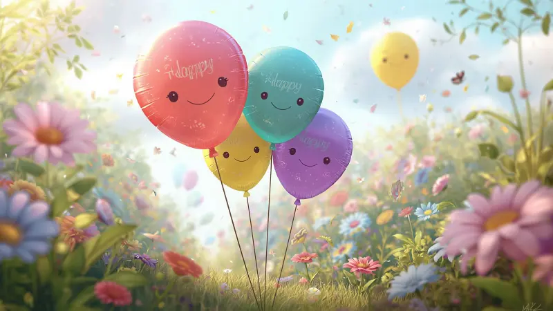Cute Happy Anniversary Helium Balloons