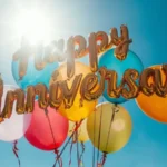Happy Anniversary Helium Balloons