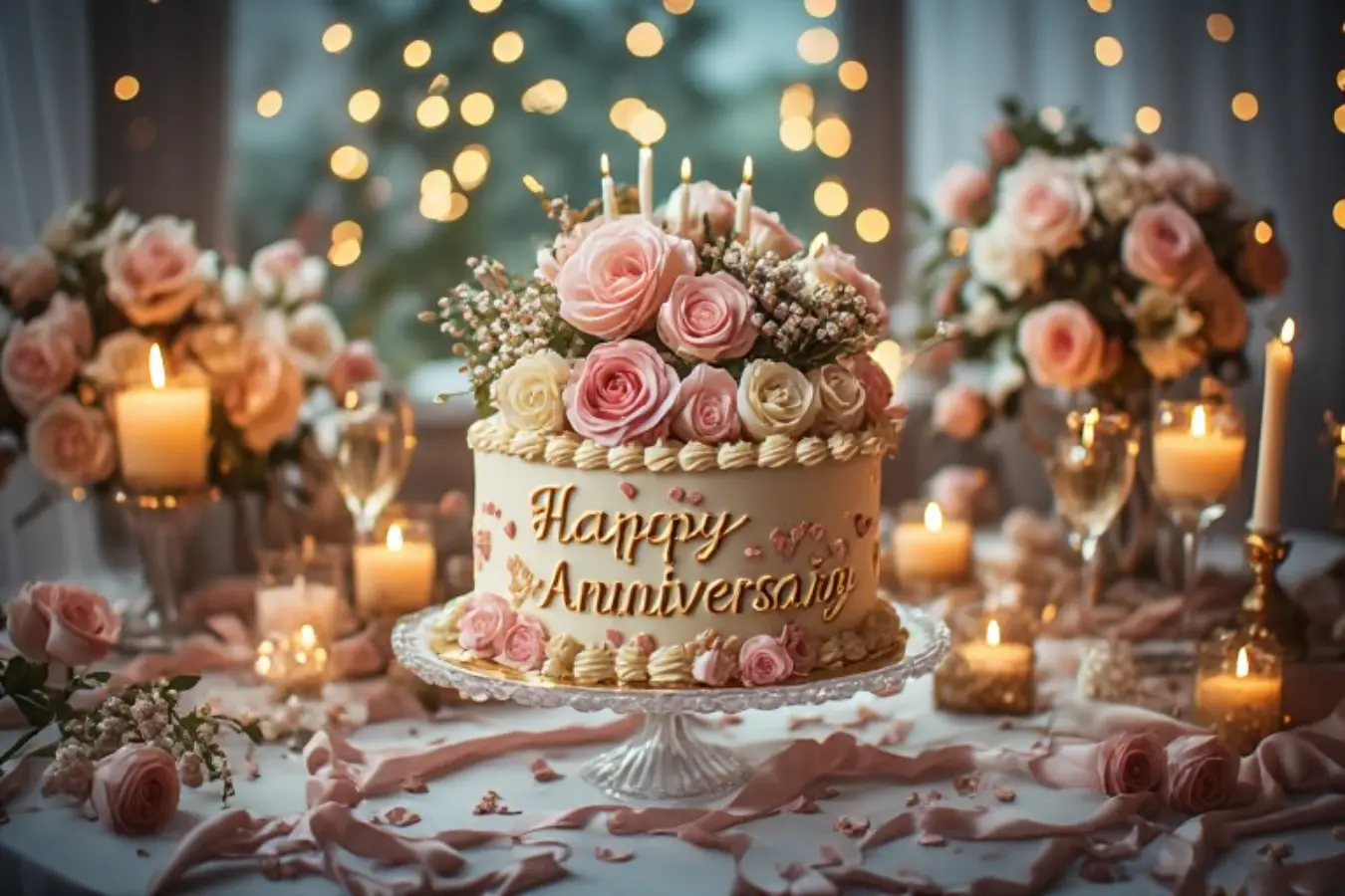 Happy Anniversary on Cake