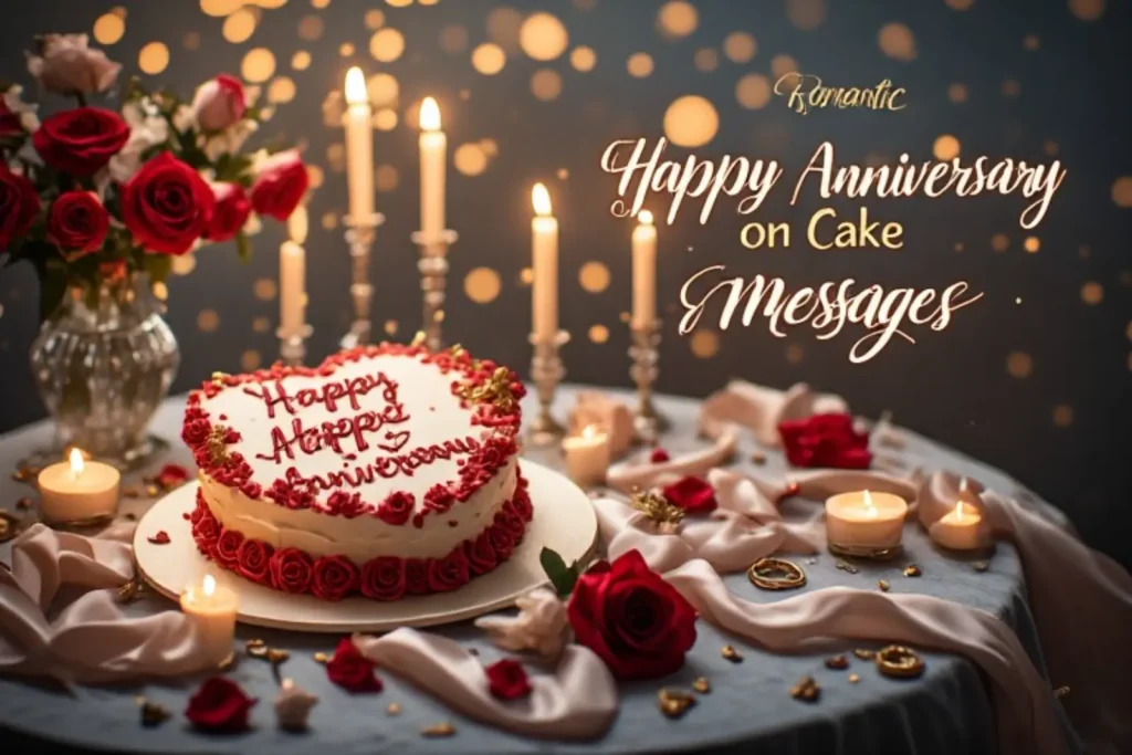 Romantic Happy Anniversary on Cake Messages
