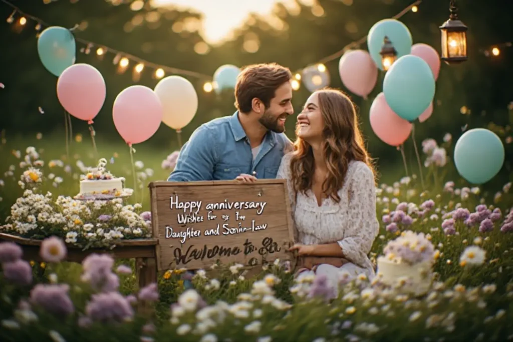 Short and Cute Happy Anniversary Wishes for Daughter and Son-in-Law