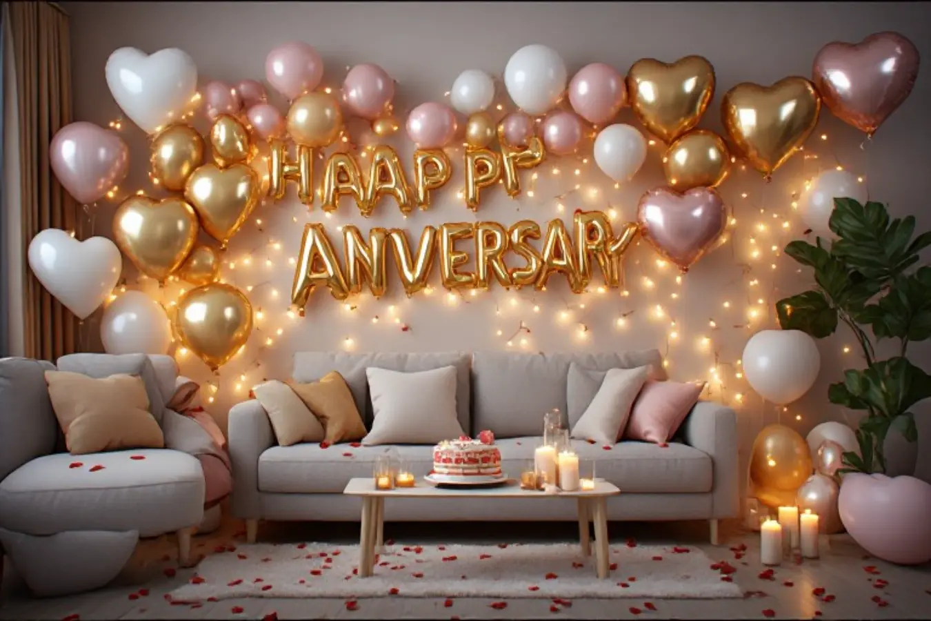 Anniversary Balloon Decoration Ideas at Home