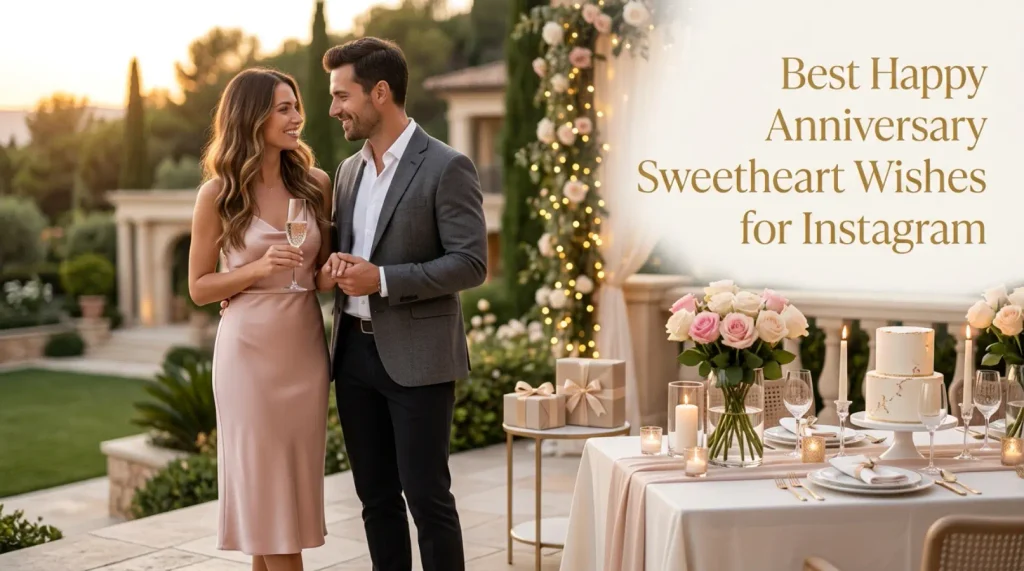 Best Happy Anniversary Sweetheart Wishes for Instagram