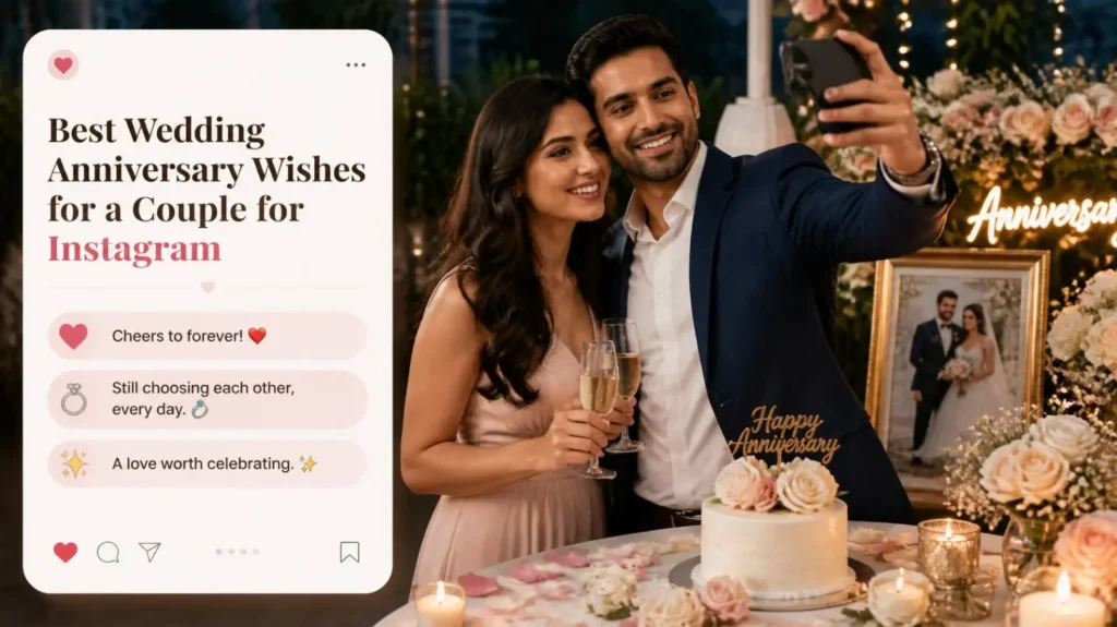 Best Wedding Anniversary Wishes for a Couple for Instagram