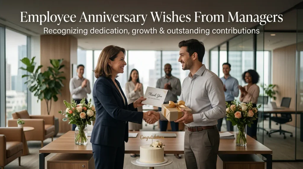 Employee Anniversary Wishes from Managers