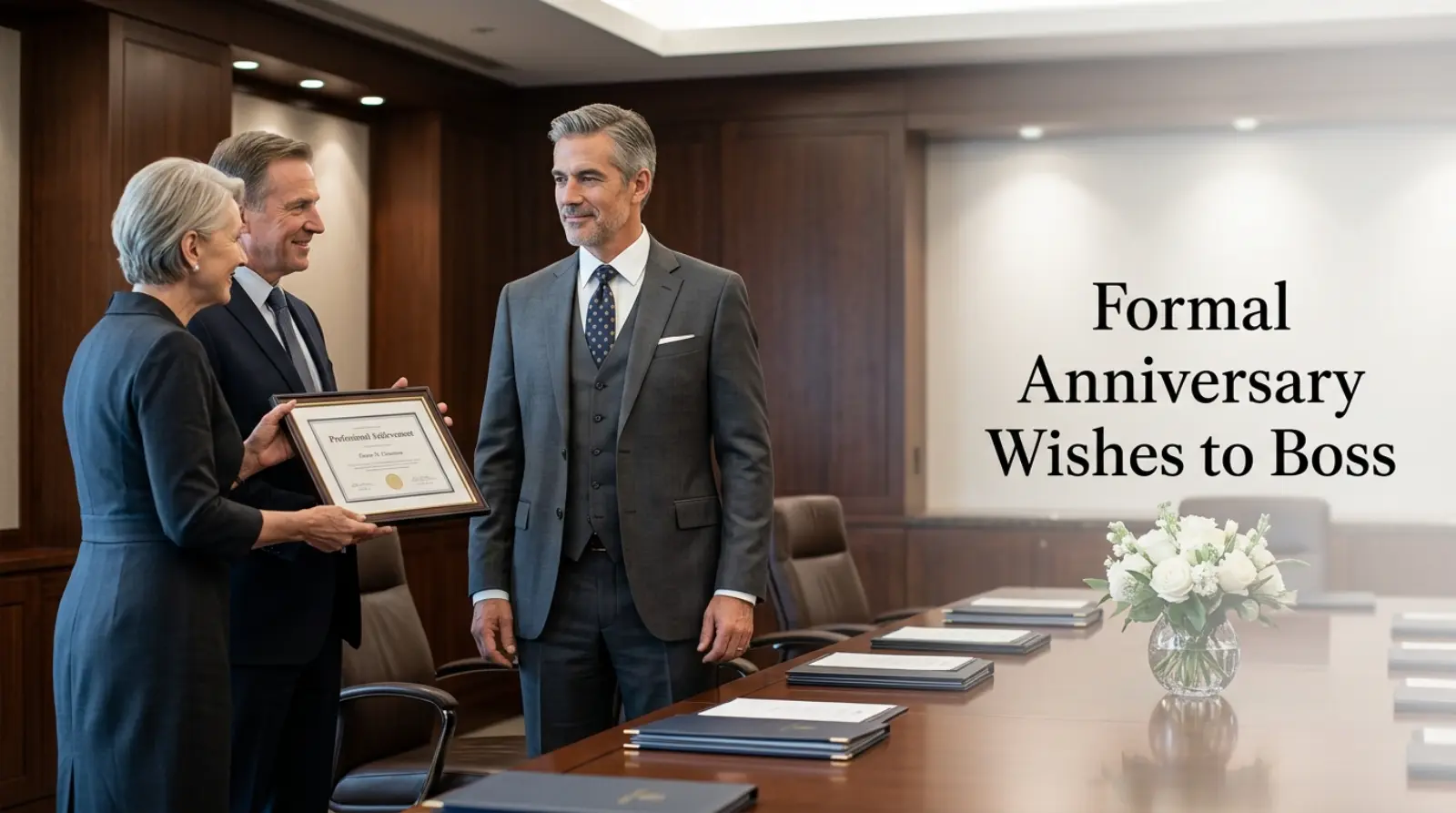 Formal Anniversary Wishes to Boss