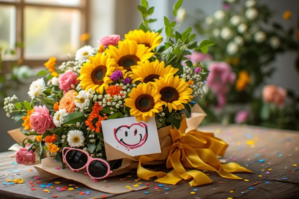 Funny Bouquet Happy Anniversary Flowers Messages 