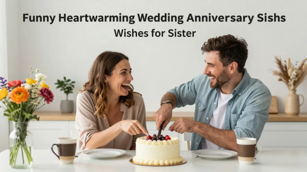 Funny Heartwarming Wedding Anniversary Wishes for Sister