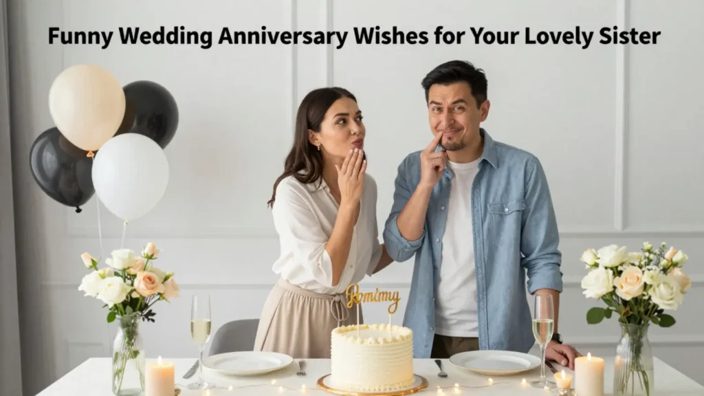 Funny Wedding Anniversary Wishes For Your Lovely Sister