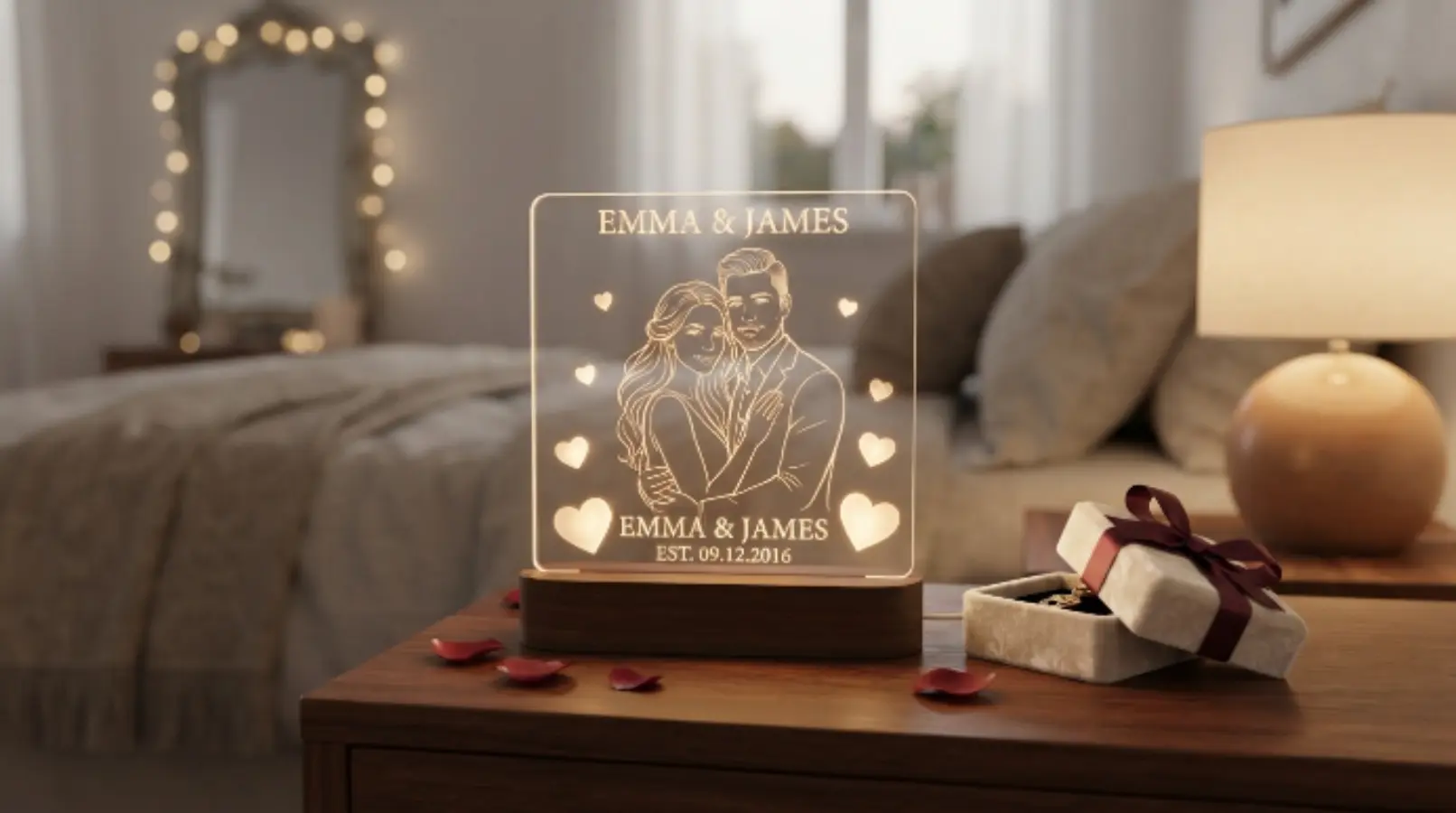 Personalized Night Light Anniversary Gift