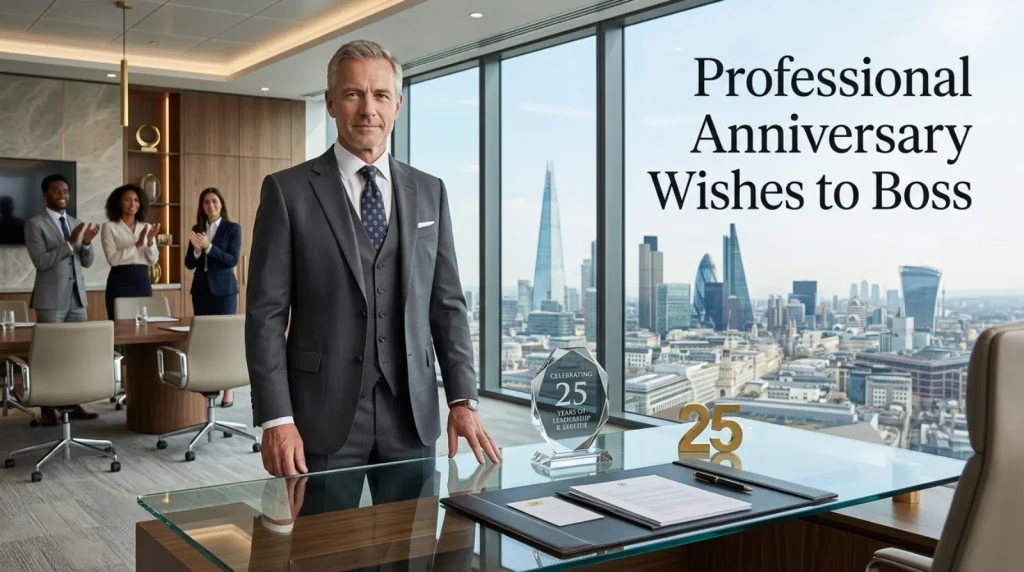 Professional Anniversary Wishes to Boss