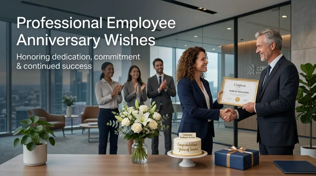 Professional Employee Anniversary Wishes