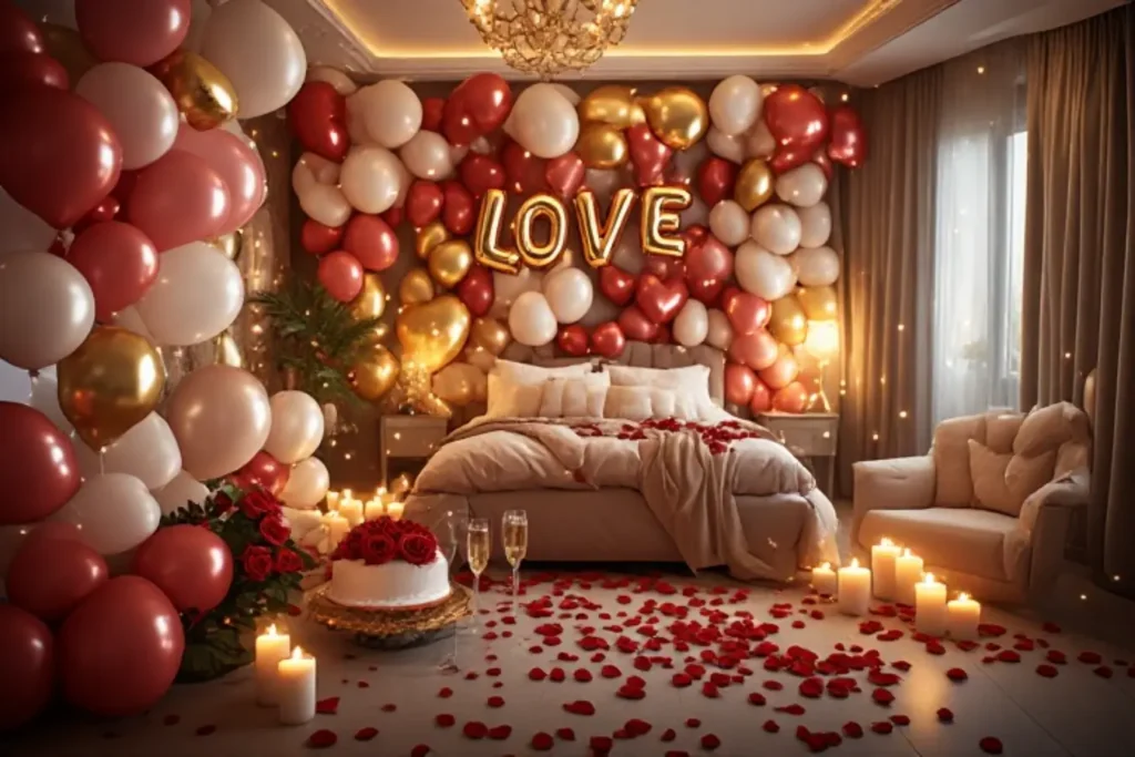 Romantic Anniversary Balloon Decoration Ideas at Home 💕