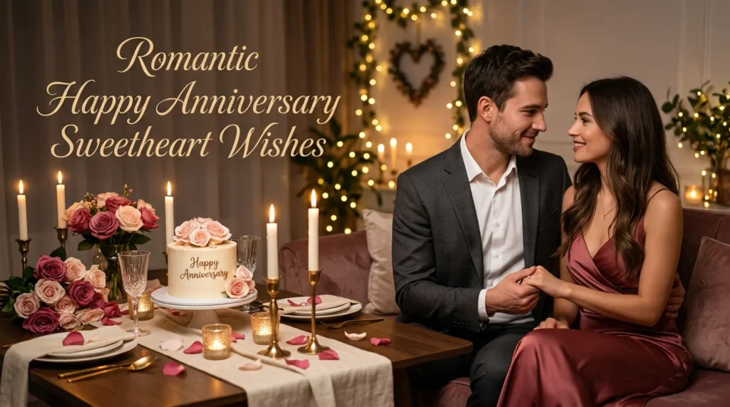Romantic Happy Anniversary Sweetheart Wishes