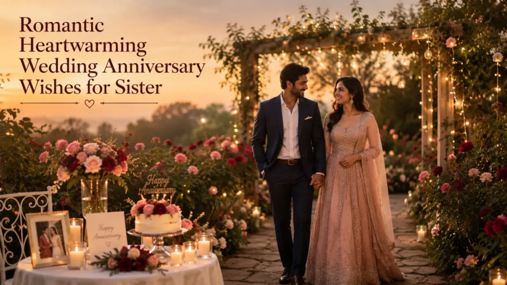 Romantic Heartwarming Wedding Anniversary Wishes for Sister