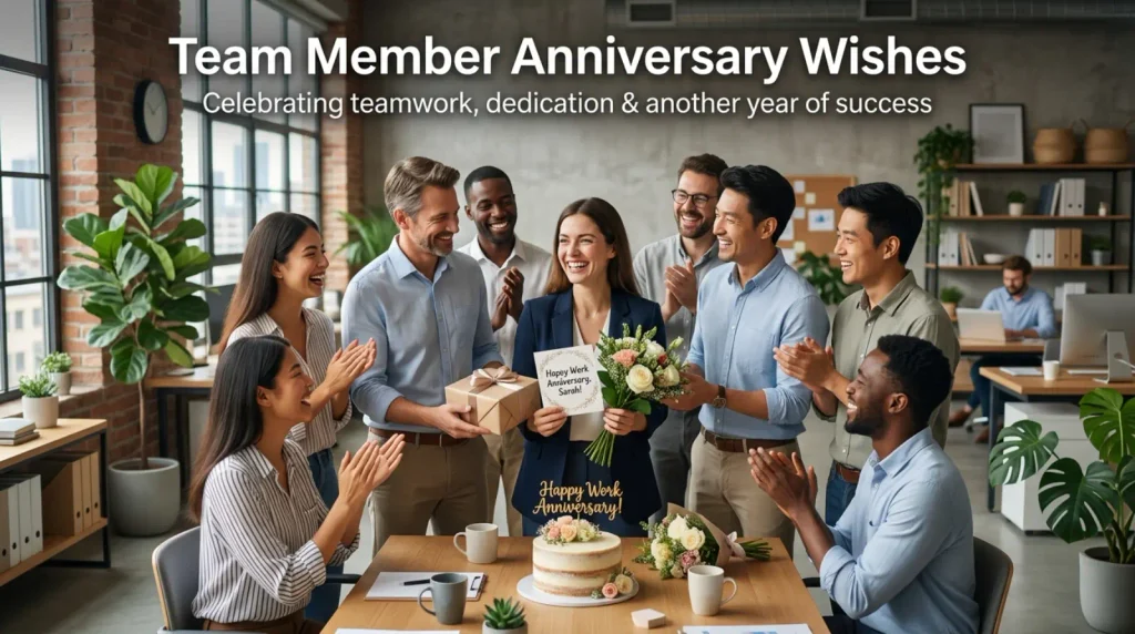 Team Member Anniversary Wishes