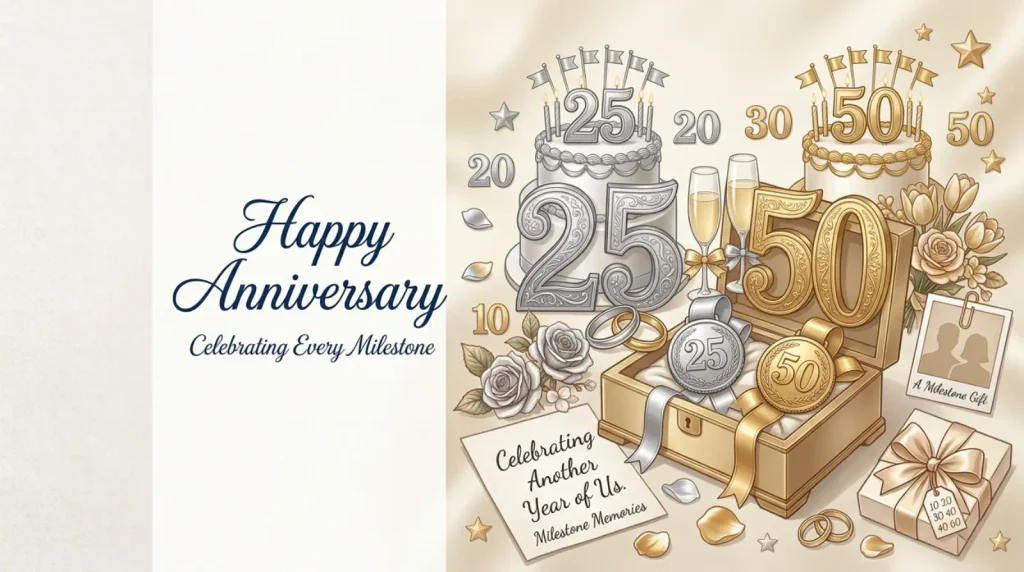 Clipart Happy Anniversary Ideas for Milestone Years (25th, 50th & More)