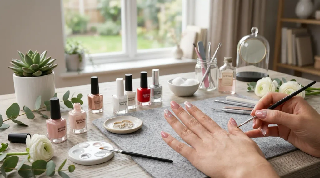 DIY Happy Anniversary Nail Polish Ideas