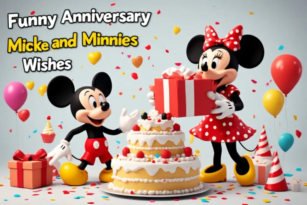 Funny Happy Anniversary Mickey and Minnie Wishes