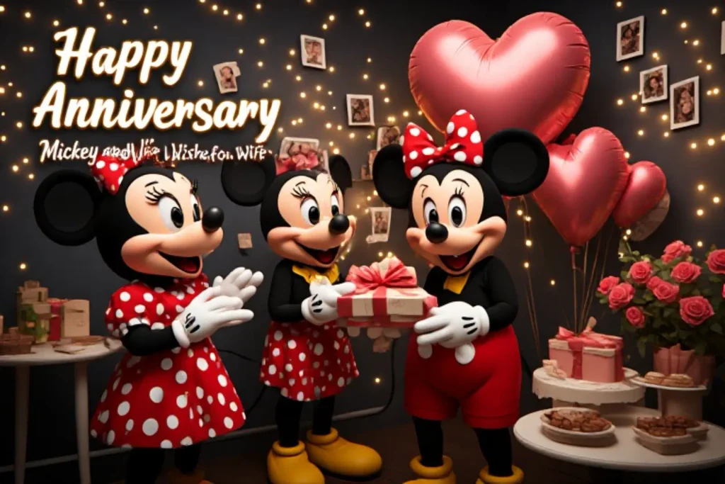 Happy Anniversary Mickey and Minnie Wishes for Wife