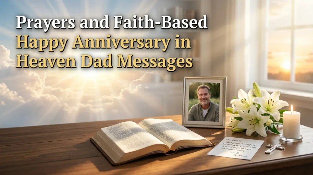 Prayers and Faith-Based Happy Anniversary in Heaven Dad Messages
